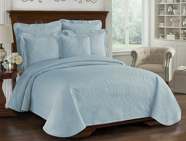 Historic Charleston Foundation King Charles Matelasse Queen Bedspread Blue for sale online  eBay