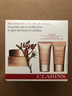 CLARINS Essential EXTRA-FIRMING Skin Care Kit (Jour, Cou & Décolleté, and Nuit)