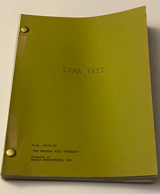 Star Trek TOS Script Trouble With Tribbles Desilu TV Comedy Classic Final 1967