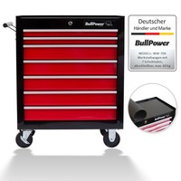 BullPower Werkstattwagen Werkzeugwagen Rollwagen Werkzeugkiste Toolbox 7 FäCher