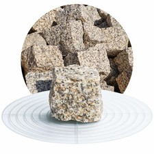 BigBag 500 kg Granit Pflastersteine 5x5x5 cm gelb-grau Garten Weg Terrasse Natur