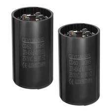 2pcs CD60 Motor Run Capacitor, 378-454uf/MFD 250V/50-60Hz Capacitor 46x86mm
