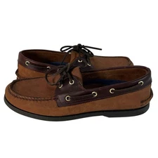 Sperry Top Sider Mens Brown Leather Boat Shoes Size 10.5