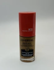 CoverGirl Outlast Extreme Wear Liquid Foundation #870 Toasted Almond Sealed Worn