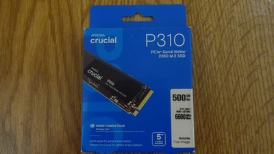 Crucial P310 500GB SSD PCIe Gen4 NVMe M.2 2280 Up to 6600mb/S