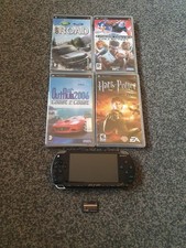 Tested & Working Sony PSP 1003 Piano Black Game Console 4 Games *No Charger*