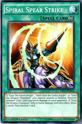 YuGiOh Spiral Spear Strike [MIL1-EN043] Common Lightly Played 1st Edition