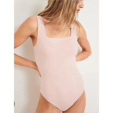 NWT Old Navy Dusty Pink Square Neck Stretch Tank Bodysuit Size Small
