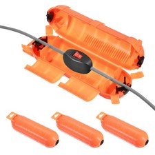 3pcs Extension Cord Cover IP44 Water-Resistant Electrical Connection Box, Orange
