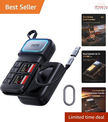 High-Speed SD Micro SD Card Reader Adapter 2-in-1 Storage for iPhone PC MacBook
