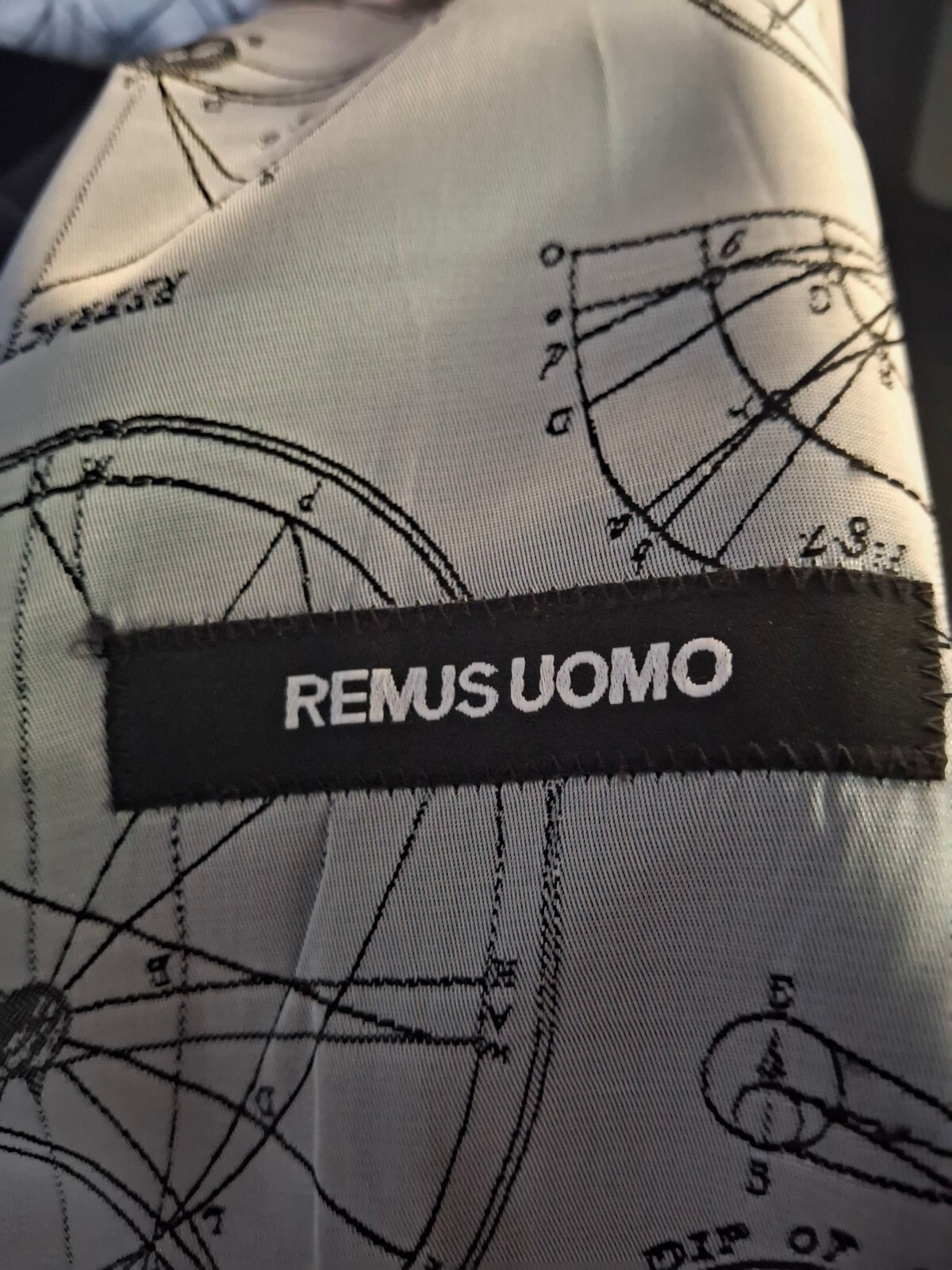 Remus Uomo Classic Navy Blue Formal Waistcoat with Patterned Lining 40R - 0106 image 8