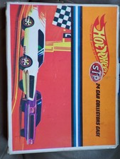 24 Hot Wheels Car Collectors Case With Cars Incl. W/ Plastic Cover Inside Case