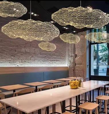 Art Floating Cloud Pendant Lights Pendant Lamps for Office Bar Lighting Decor