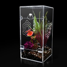 Acrylic Jumping Spider Enclosure Front Opening Door 4x4x8 Inch Ventilated Box