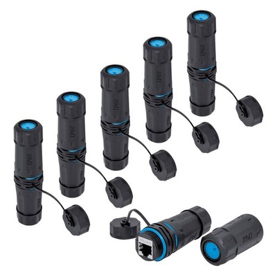 Shielded Waterproof RJ45 Connector, Female to Female, Panel Mount, 8P8C,CAT 6...