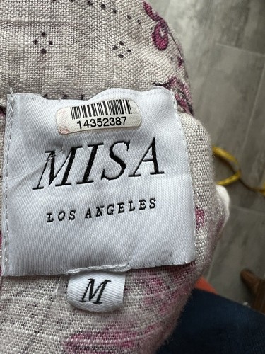 $439 MISA Los Angeles Floral Frankie Jumpsuit Designer Boho Linen Blend M READ - Picture 22 of 22