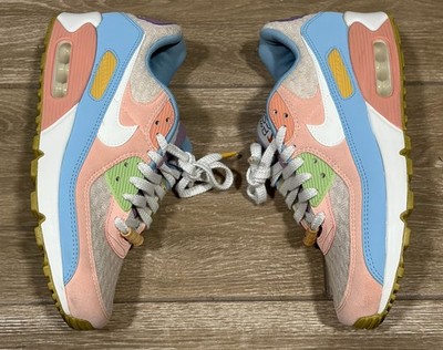 Nike Air Max 90 SE Sun Club Women s Sz 9.5 Multicolor Brown Sail DJ9997-100