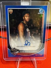 DERIK QUEEN 2025-26 Bowman Basketball #BCA-DQ   TRUE BLUE Ref. Auto RC /150🔥