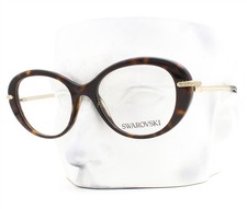 Swarovski Eyeglasses SK2001 1002 Glasses Brown Havana Gold Crystals 52mm No Case