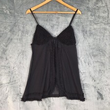 Womens Top 1X Babydoll Sheer Fairy Grunge Whimsigoth Coquette Ruffle Romantic