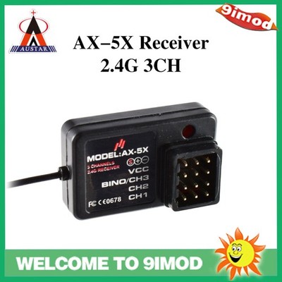 AUSTAR AX-5S 2,4 GHz 3-Kanal-Empfänger RC Auto Boot Sender für TRX4 Axial SCX10