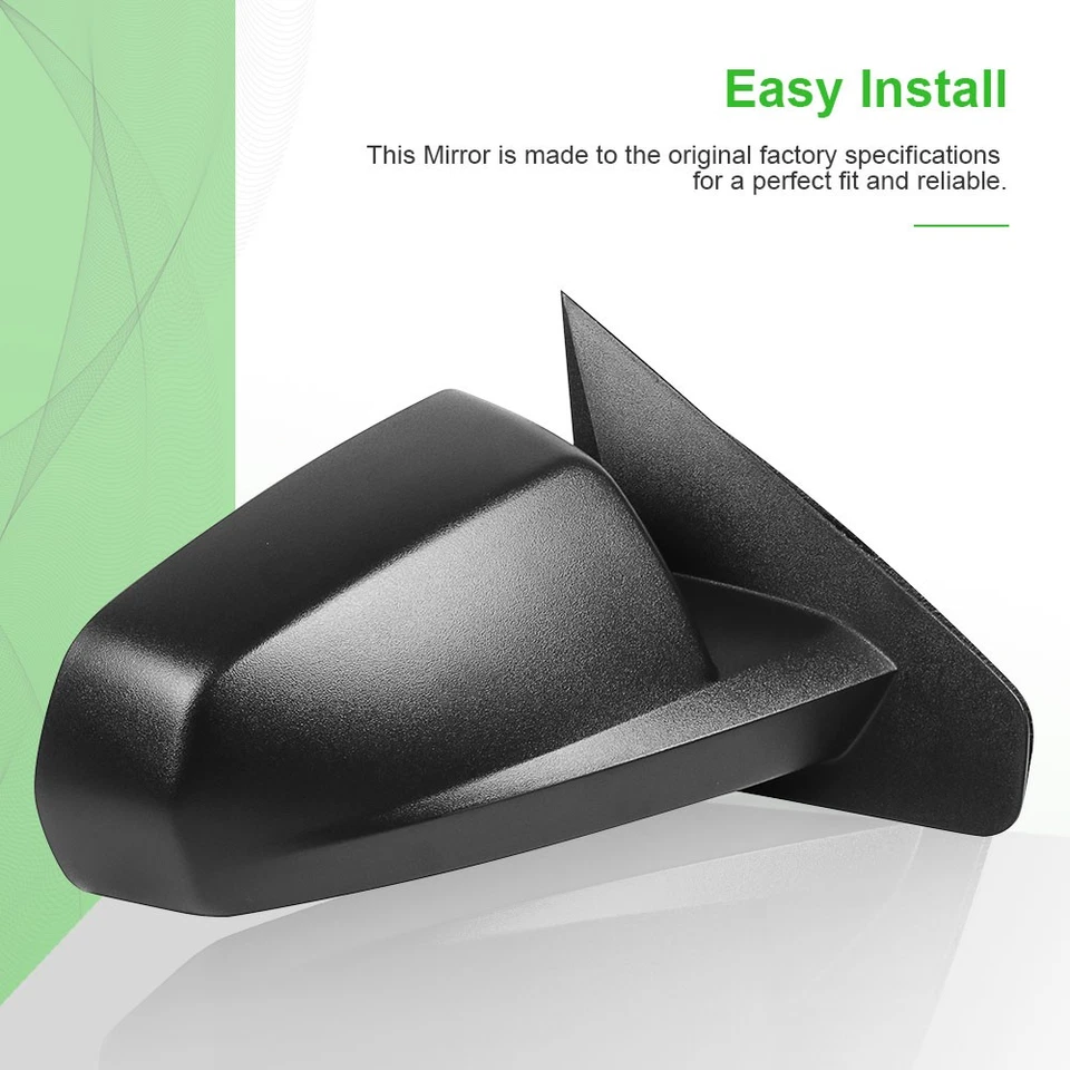 Espejo retrovisor térmico eléctrico lateral del pasajero para Dodge Avenger 2008-2014 negro Foto 2 de 4