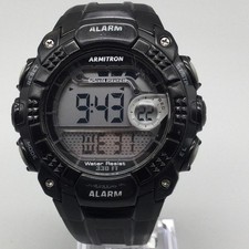 Armitron Pro Sport Mens Watch 46mm Black Digital Alarm Chronograph 100M 40/8209