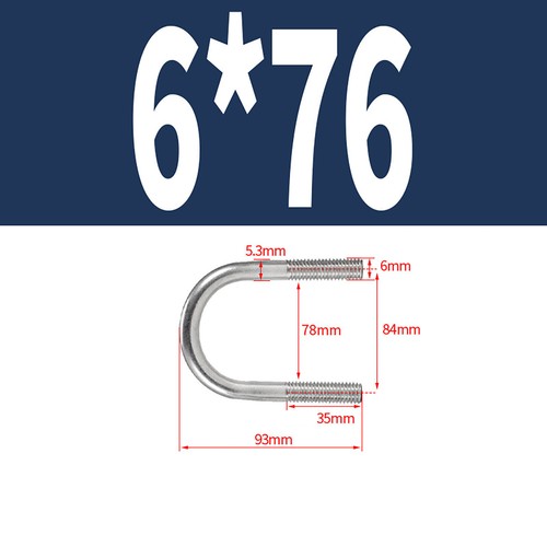 M6 M8 M10 M12 304 A2 Stainless U Bolts Exhaust Clamps U-shaped Pipe Clamp - Picture 14 of 52