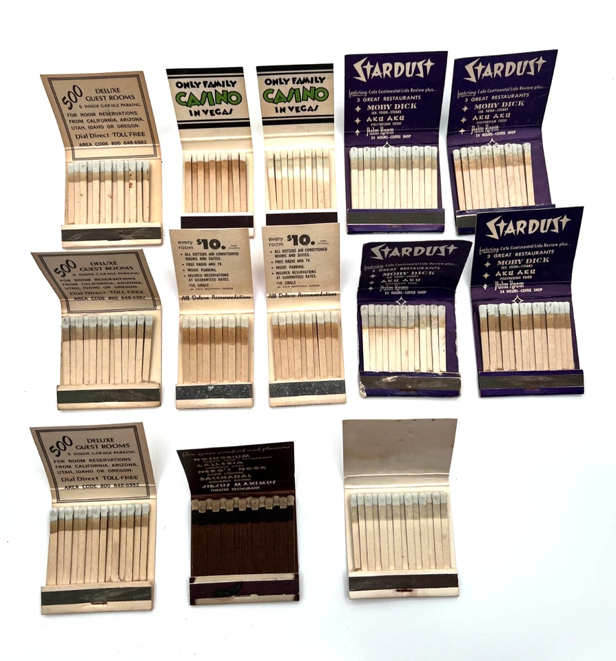 VTG Lot 13 Las Vegas Casino & Hotels Matchbooks Stardust Mint Fremont FourQueens - Image 3 of 3