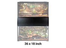 REPTI ZOO Reptiles Terrarium Stackers,36" L X 18" W Space Saving Stacker Kit wit