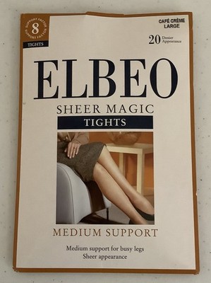 Elbeo Sheer Magic Tights L Large Cafe Creme 20 Denier Medium Support Factor 8