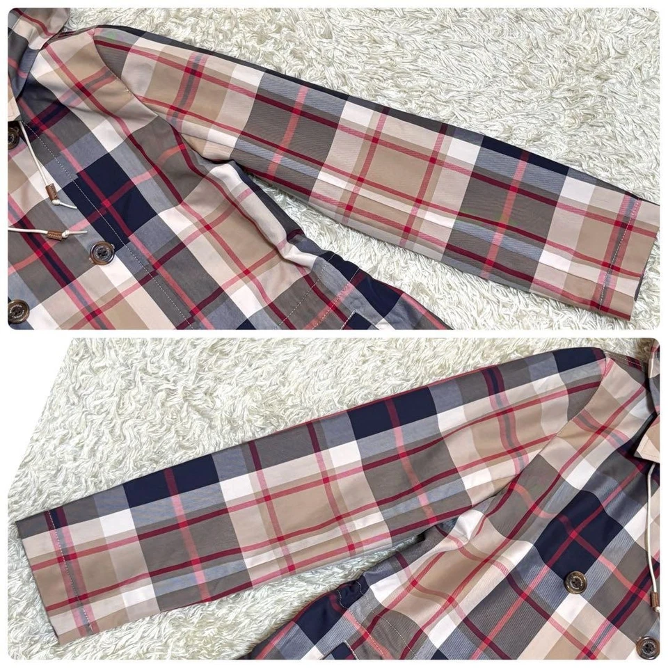 Abrigo bidireccional MACKINTOSH House Check poliéster beige para mujer talla 38/US:S auténtico Foto 3 de 4