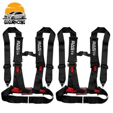 RASTP 4 Point Harness 3" Seat Belt for Polaris Can-Am Kawasaki ATV UTV Black 2PK