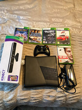 Microsoft Xbox 360 S 250GB Black PAL HDMI Kinect Compatible Bundle + Games