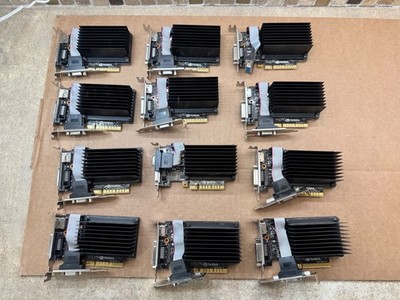 Lot of 12 Nvidia Geforce GT 730 2GB DDR3 PCI-E 2.0 Graphics Card 02G-P3-1733-KR