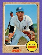 1968 Topps Don Wert #178 Tigers High Grade Centered NM