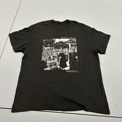 2010s rare Y2k Crystal Castles Amnesty Tour Shirt XL Band Tee Black