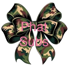 Sublimation Print Camouflage Bow Ready To Press Heat Transfer