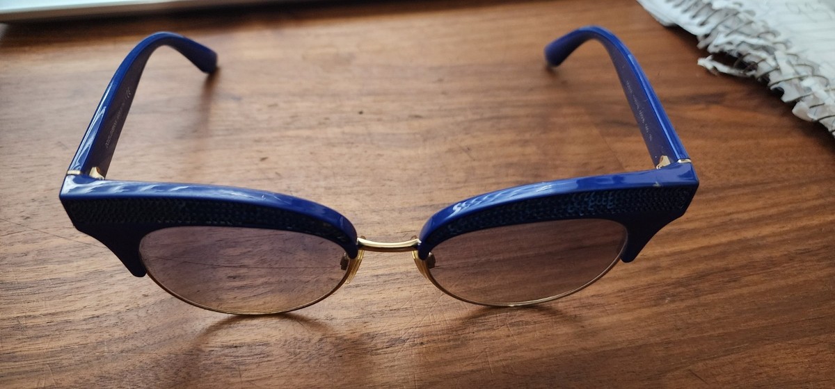 Dolce & Gabbana Sunglasses and Case Royal Blue Sequin Cat  display picture 1