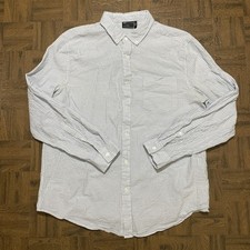 ASOS Blue And White Striped Button Up Dress Shirt Size 2XL