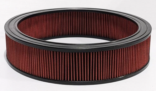 14" x 3" RED Washable Replaceable Round Air Filter Cleaner Element Replacement