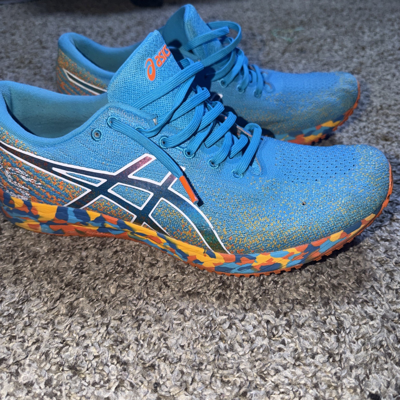 ASICS Shoes Mens Size 12 Blue Orange GEL-DS Trainer 26 Runni