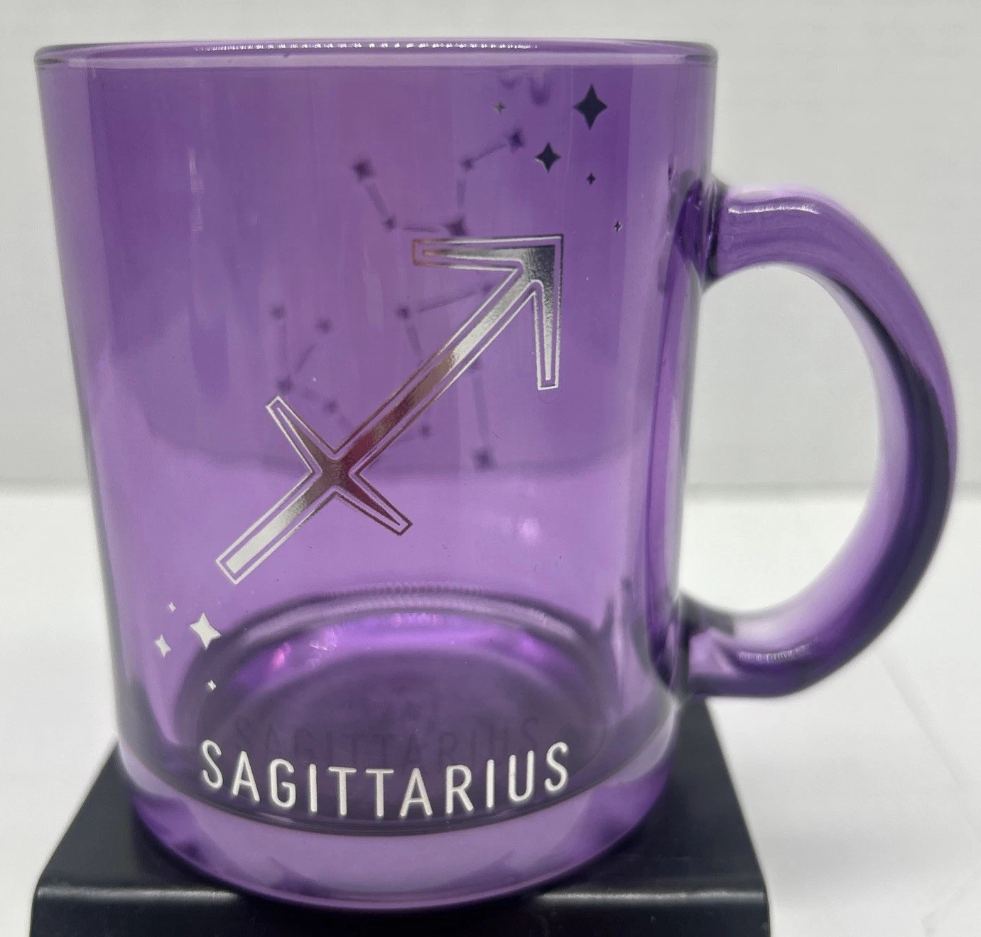 Modern Expressions Sagittarius Mug Purple Glass Zodiac Astro