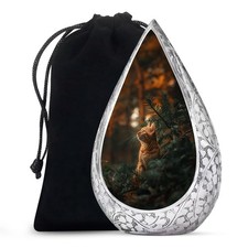 Orange Cat Burial Urns for Human Ashes Adult Father, Unique Urn 10 Inch 