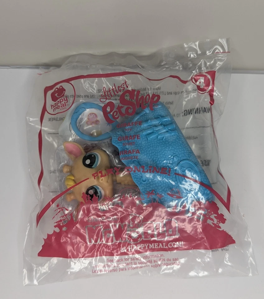 2010 McDonald's Toy, 4-Giraffe with Clip - Littlest Pet Shop Unopened - Image 1 of 1