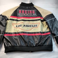 Giacca Moto Moda Nova Racing Sintetica Los Angeles Ecopelle Nera Taglia S