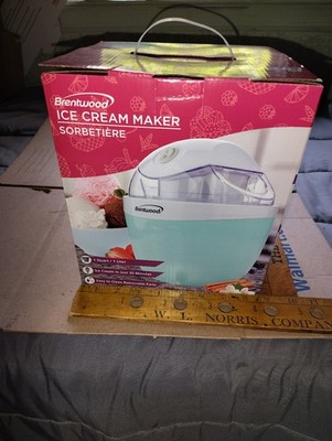 Brentwood Ice Cream Maker 1 Quart TS-1410BL - NIB