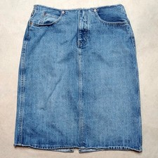 Vintage 90s GAP Jeans Denim Skirt Size 8 Made in USA Pencil Straight Pocket