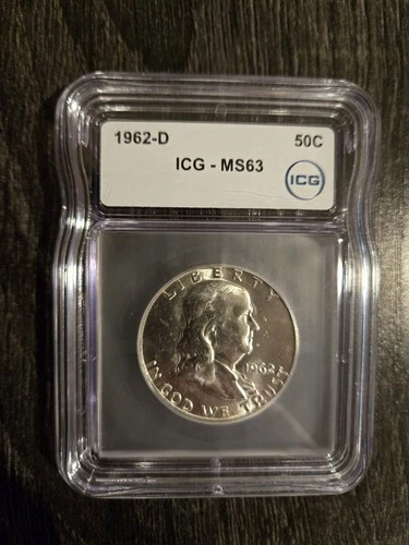 1962-D Franklin Silver Half Dollar 50c ICG MS63 - Denver