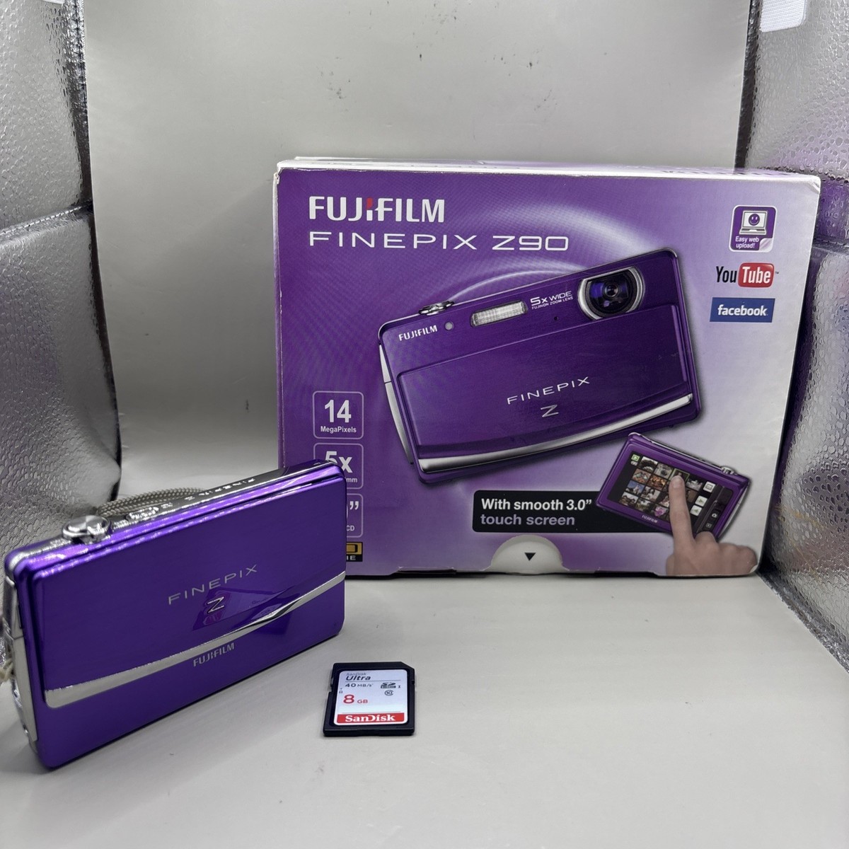 【動作品】FUJIFILM FINEPIX Z90 紫色 パープル デジカメ FUJIFILM FinePix Z90 Digital Camera (Pink) 16126002 B&H Photo